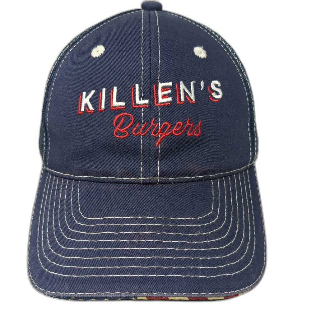 Outdoor Cap Baseball Cap Blue OSFM Killen's Burgers Mesh Strapback Patriotic Hat